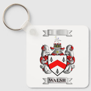 Chaveiro Corrente de Chaves Walsh Sobrenome e Escudo