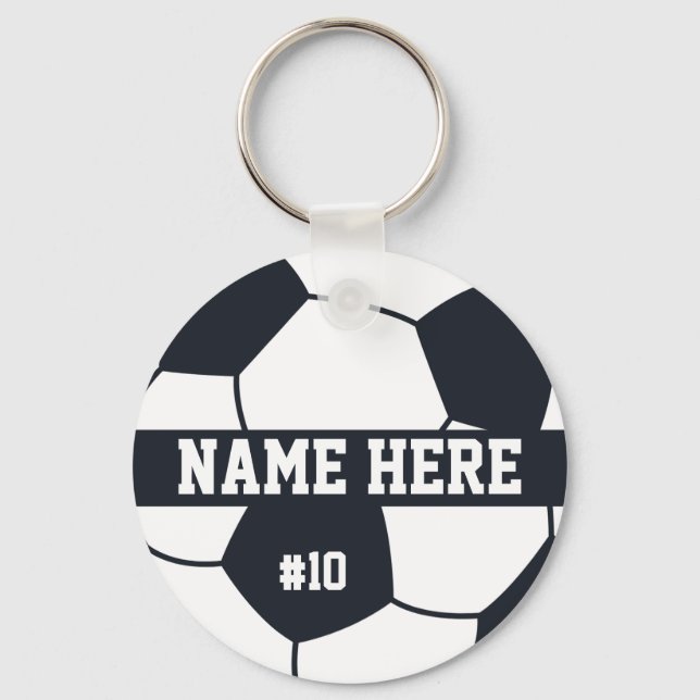 Chaveiro Corrente de Futebol Personalizada com Nome da Equi (Frente)