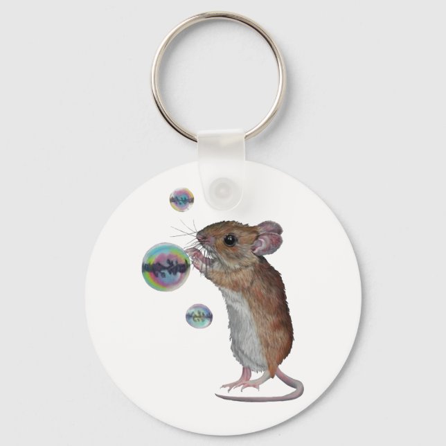 Chaveiro Corrente de mouse e bolhas (Frente)