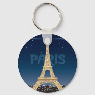 Chaveiro Corrente de teclas Eiffel Tower Sparkle