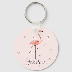 Chaveiro Corrente de teclas Flamingo Pink