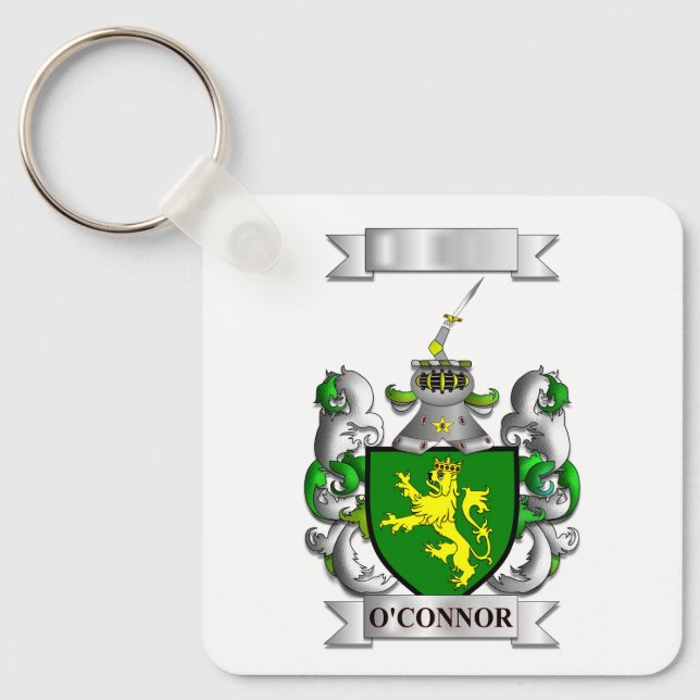 Chaveiro Corrente O'Connor Sobrenome e Escudo (Frente)