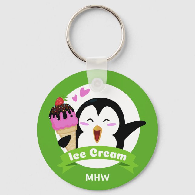 Chaveiro Correntes de chave personalizadas do monograma do  (Frente)