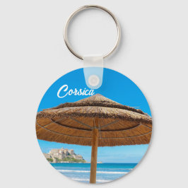 Chaveiro Córsega Calvi Citadel e Beach Souvenir
