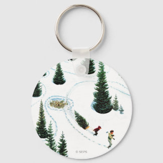 Chaveiro Cortando a árvore