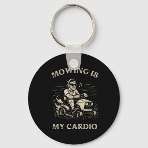 Chaveiro Cortar a grama é meu cardio Camisa engraçada do Di