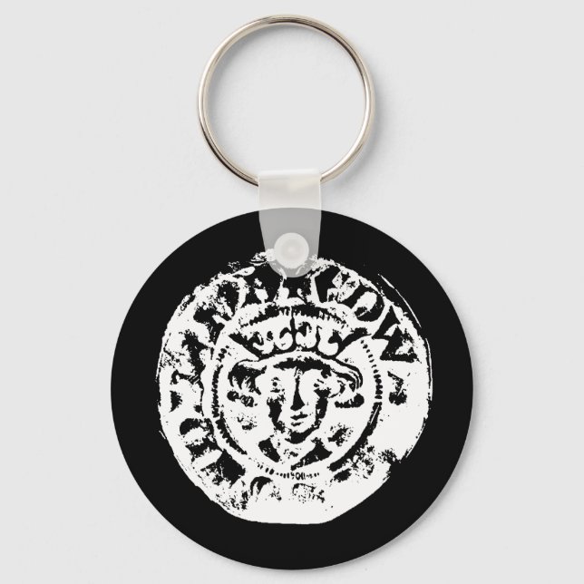 Chaveiro Cortina de moedas embutida, presente de detecção d (Frente)