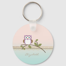 Chaveiro Coruja Bonita Adorável, Personalizada
