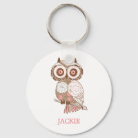 Coruja Branca Branca Personalizada