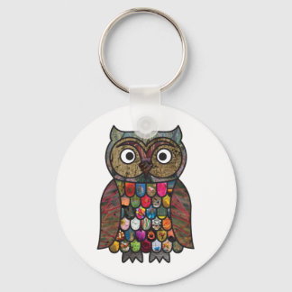 Chaveiro Coruja de Patchwork