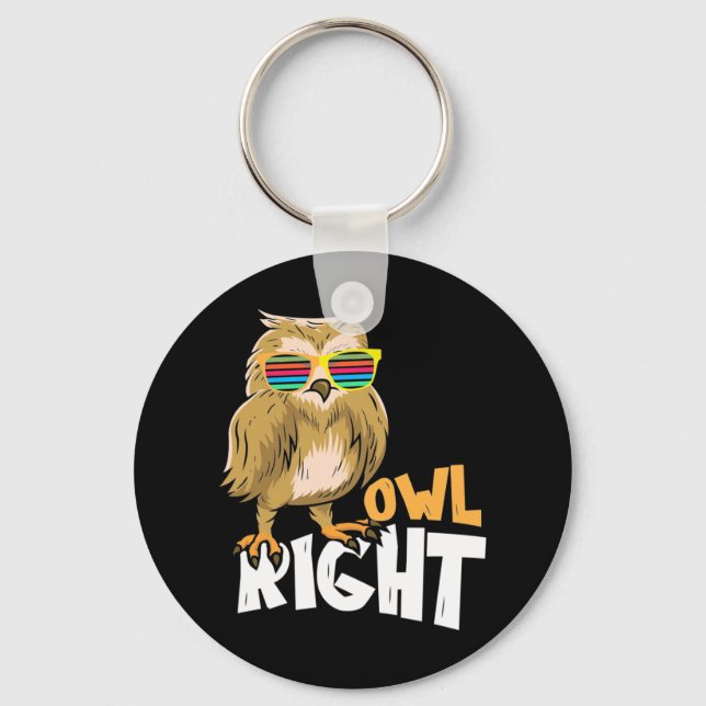 Chaveiro Coruja Direita (Frente)