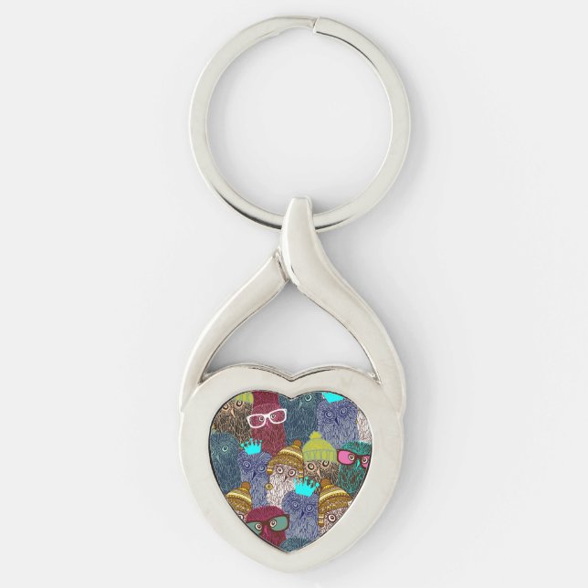 Chaveiro Coruja na coroa (Frente)