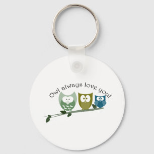 Chaveiro Coruja sempre te ama! Corujas bonitas