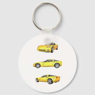 Chaveiro Corvete Amarelo:
