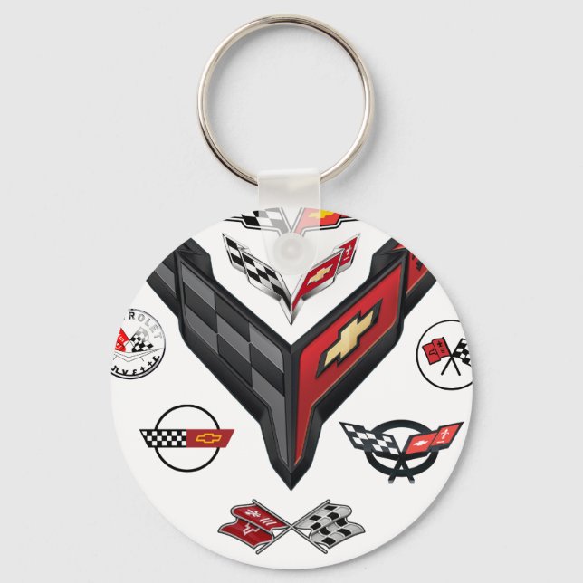 CHAVEIRO CORVETTE 8 GENERATIONS BADGE (Frente)