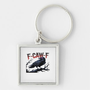 Chaveiro Corvo Engraçado F-Caw-F Raven Clássico Legal Único