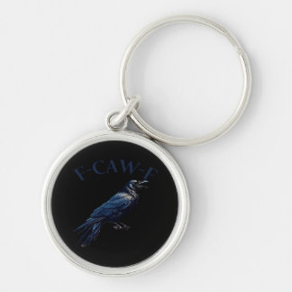Chaveiro Corvo, F-Caw-F Pássaro Engraçado Criativo Casual