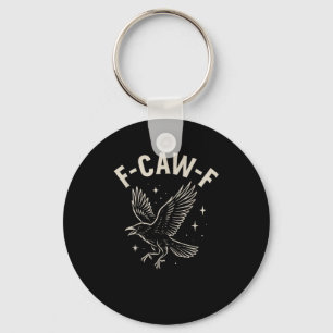 Chaveiro Corvo F-Caw-F Pássaro Engraçado Lua Gótico Humor A