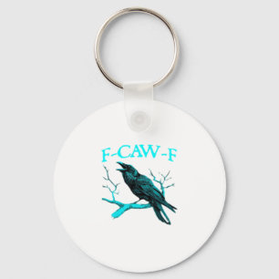 Chaveiro Corvo F-Caw-F Pássaro Engraçado Retro
