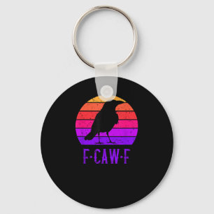 Chaveiro Corvo F-Caw-F Pássaro Retro Pôr do Sol Vintage F-C