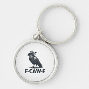 Chaveiro Corvo F-Caw-F Retro Amante de Corvos
