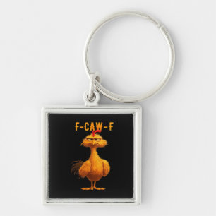 Chaveiro Corvo Gótico F-Caw-F Humor Divertido