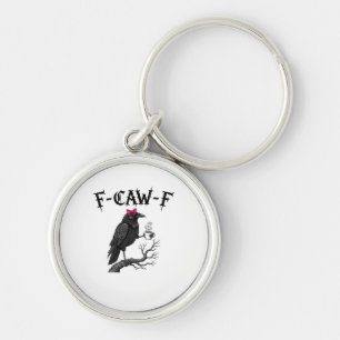 Chaveiro Corvo Gótico F-Caw-F Pássaro Divertido Halloween R