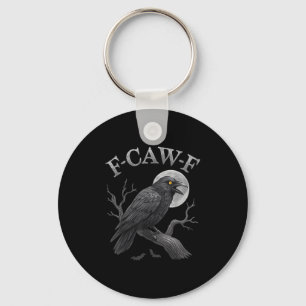 Chaveiro Corvo Negro F-caw-f Raven Preto Humor Gótico M