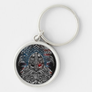 Chaveiro Corvos de Odin e espadas Mitologia Viking EUA band