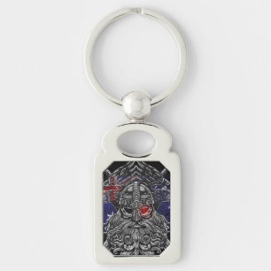 Chaveiro corvos de Odin espadas Mitologia Viking bandeira d