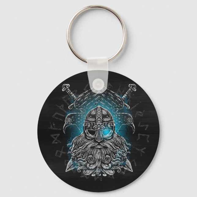 Chaveiro Corvos de Odin Mitologia Viking Valhalla espera (Frente)