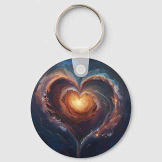 Chaveiro Cosmic Heart Galaxy Love Art – Universe Romance 
