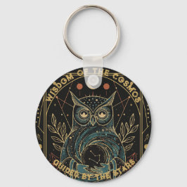 Chaveiro Cosmic Oracle Owl • Mystical Celestial 