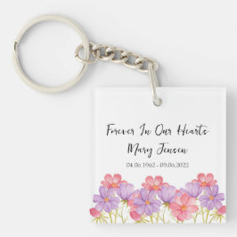Chaveiro Cosmos Memorial Funeral Photo Keychain