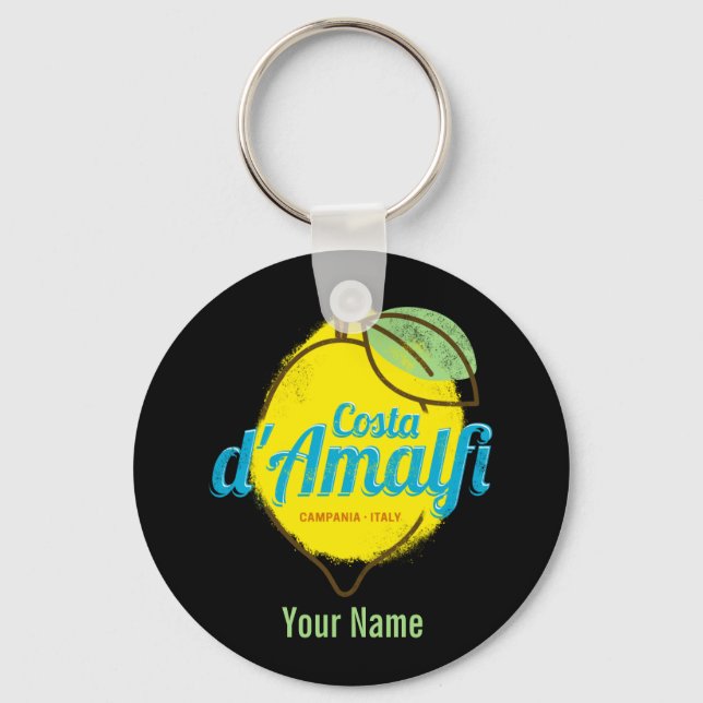 Chaveiro Costa d'Amalfi Lemon Italy Vintage Amalfi Coast (Frente)