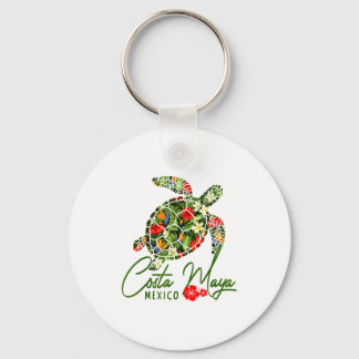 Chaveiro Costa Maya México Tartaruga Marinha Hibisco Tropic