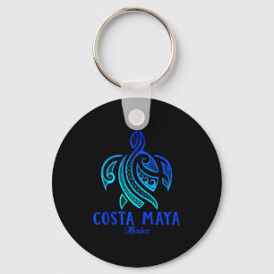 Chaveiro Costa Maya México Tartaruga Marinha Tie Dye Hibisc