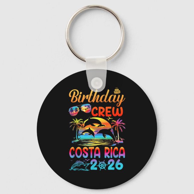 Chaveiro Costa Rica Birthday Trip Vacation 2026 Matching Gr (Frente)