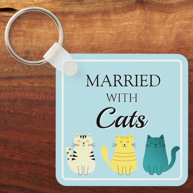Chaveiro Costume divertido do Cat Lover (Frente)