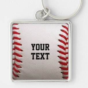 Chaveiro Costura de Beisebol e Softbol com Texto Personaliz