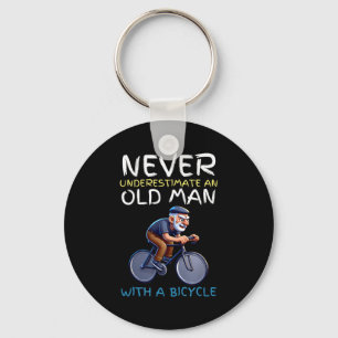 Chaveiro Cota Motivacional de Bicicleta de Homem Idoso - Ci