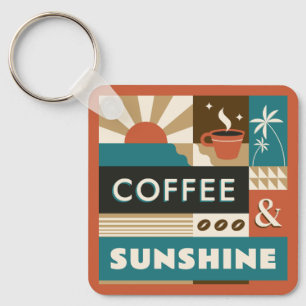 Chaveiro Cotações de Café Coloridas de Nome Personalizado