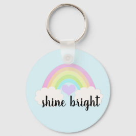 Chaveiro Cotovelo Brilhante Pastel Aquarela Arco-Íris