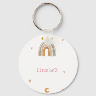 Chaveiro Cotovelo-cotovelo bonito estende corações