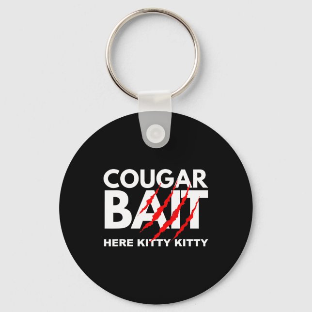 Chaveiro Cougar Bait Divertido Halloween Costume Velha Mulh (Frente)