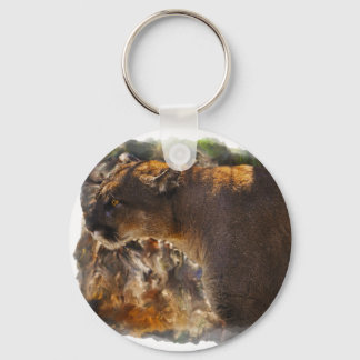 Chaveiro Cougar Mountain Lion Big Cat Art Design 4