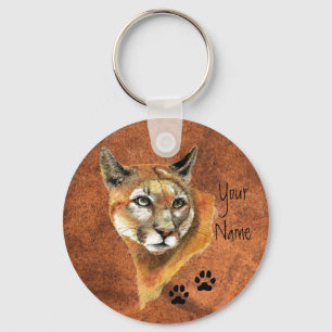 Chaveiro Cougar, Puma, Trilhas de Animais do Leão de Monta