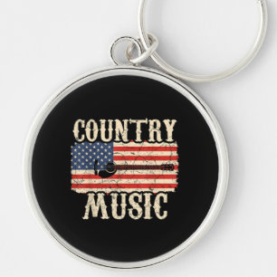 Chaveiro Country Music Guitar American Flag Gift
