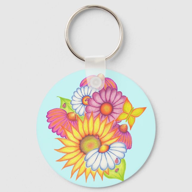 Chaveiro Country Sunflowers Keychain (Frente)