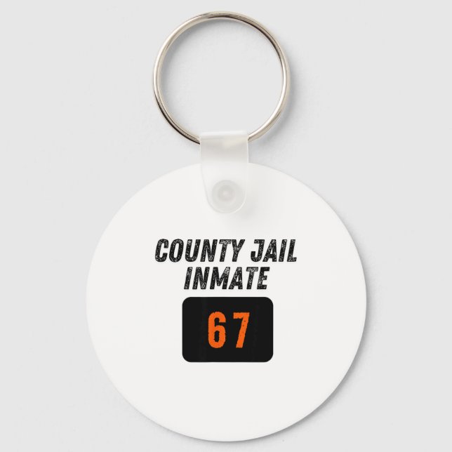 Chaveiro County Jail Prison Inmate 67 Halloween Funny Mens  (Frente)